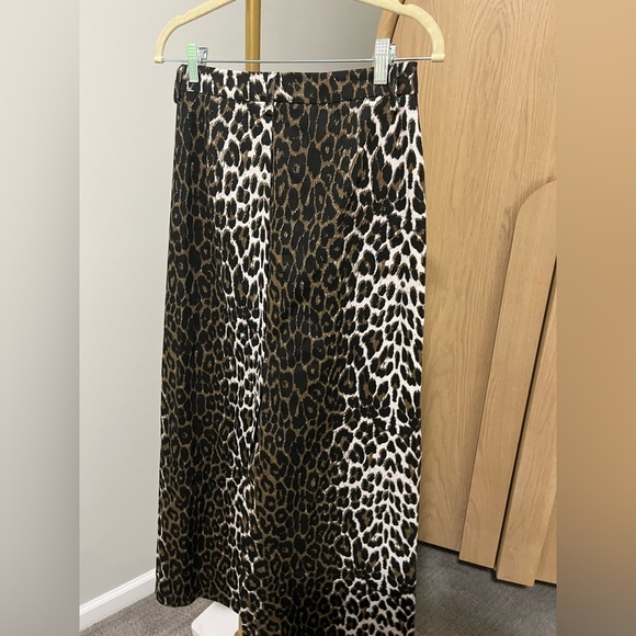 Commense Leopard Denim Split Skirt - Picture 4 of 4